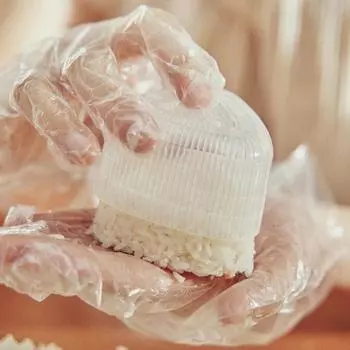 Yousheng 2 шт. форма для суши в японском стиле Нелипкая DIY пищевой пластиковый пресс треугольный онигири рисовые шарики аксессуары для бенто белый