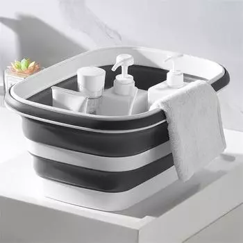 Отличное складное ведро Складное Компактное белое Прочное прямоугольное складное