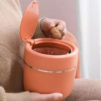 Отличное универсальное мусорное ведро без запаха, мини-настольное мусорное ведро, бочка для мелочей, мусорное ведро, товары для дома серый