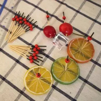 Отличные анти-трещины для ежедневного использования, экологически чистые аксессуары для фруктовых палочек для бамбуковой палочки для вечеринок чёрный