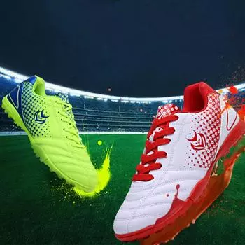 Отличные детские футбольные бутсы унисекс для средней школы со сломанными ногтями, легкие спортивные бутсы с искусственным газоном для тренировок 35 белый/чёрный