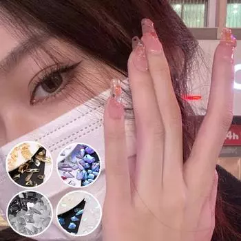 Отличные украшения для ногтей, прозрачное привлекательное шоу, уникальное очарование 50pcs разноцветный