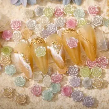 Отличные украшения для ногтей, реалистичное шоу из смолы, уникальное очарование 6 mm синий