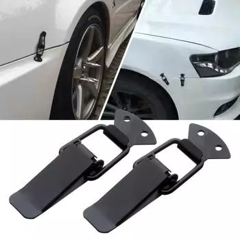 Отличные замки с крючками для бампера. Практичные портативные универсальные. B чёрный