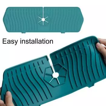 Отличный экологичный водонепроницаемый долговечный защитный коврик для раковины с защитой от брызг, сливная подушка для крана, кухонные принадлежности, подушка для слива крана M чёрный