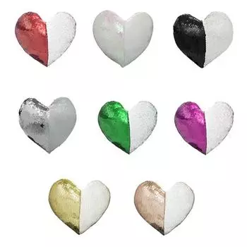 Отличный чехол для подушки с теплопередающей печатью, декоративная гладкая видимая молния, сделай сам, с блестками, любовь серебряный