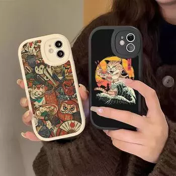 Отличный чехол для телефона Ramen Wave Japan, жесткий кожаный чехол для телефона iPhone 13 12 Mini 11 14 Pro Max Xs X Xr 7 8 Plus 6 6s Se, чехол iphone12