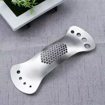 Отличный долговечный дизайн дуги, эргономичный утолщенный дуговой пресс для чеснока из нержавеющей стали, для домашнего чеснокодавилки серебряный