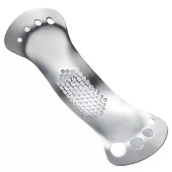 Отличный долговечный дизайн дуги, эргономичный утолщенный дуговой пресс для чеснока из нержавеющей стали, для домашнего чеснокодавилки серебряный