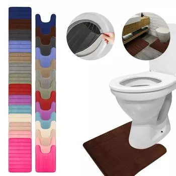 (Отличный дом)Коврик для ванной комнаты, чехол для туалетной подушки, впитывающий нескользящий коврик из микрофибры, 2 шт. One Size