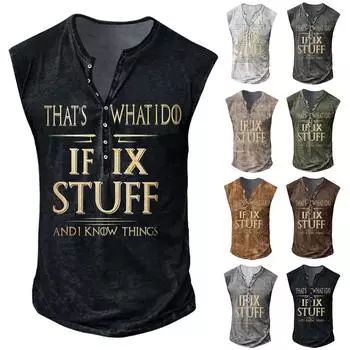 (Отличный дом)Мужская летняя пляжная майка для серфинга, большой размер, повседневный дышащий топ без рукавов, свободная майка с принтом, мужская рубашка L чёрный