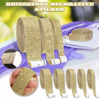 (Отличный дом)Самоклеящиеся полосы со стразами «сделай сам», декоративный пояс, одежда, наклейки на игрушечный автомобиль, реквизит для дрели, декоративная дрель A