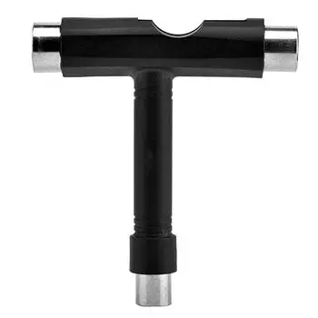 (Отличный дом)Универсальные инструменты для скейтборда, многофункциональный портативный аксессуар для инструментов T для скейтборда One size чёрный