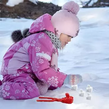 (Отличный дом)Устройство для изготовления снежных комков, приспособление для изготовления снежных комков в форме животных, инструмент для песка и снега, зимние дети One Size