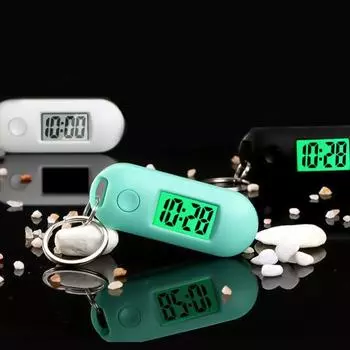 Отличный идеальный подарок, электронные часы, мини-карманные часы, брелок для ключей для поездки зелёный