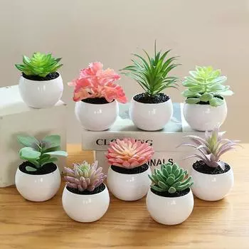 Отличный искусственный суккулент, не требующий полива, яркий декоративный O