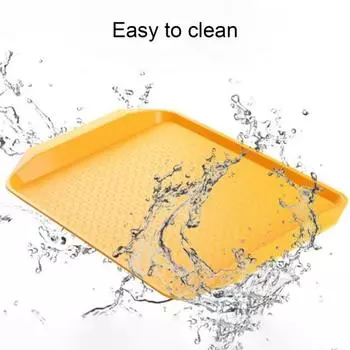 Отличный износостойкий нескользящий прочный прямоугольный поднос для питья в китайском стиле, тарелка для подноса для питья в столовой чёрный