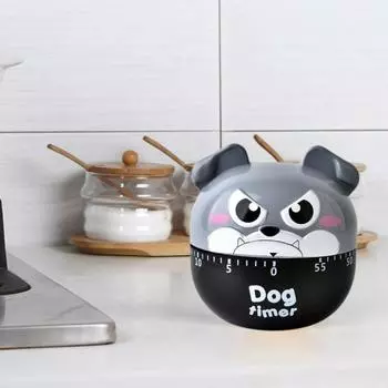 Отличный очаровательный внешний вид, точный таймер, легкий, точный таймер для приготовления пищи в форме собаки, декор, подарок на день рождения, кухонный таймер серый