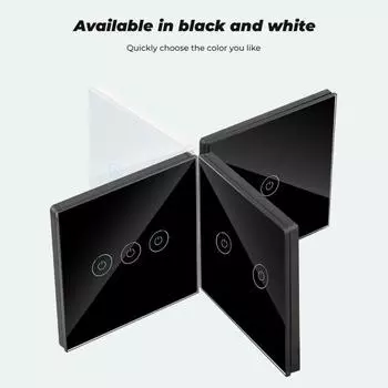 Отличный переключатель, устойчивый к царапинам сенсорный датчик, светодиодный светильник, интеллектуальный модуль панели переключателя, передатчик 2 Gang белый