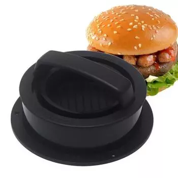 Отличный пресс для мяса для гамбургеров. Экономия времени при приготовлении гамбургеров. чёрный