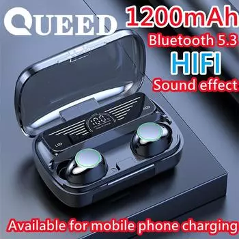 Отображается количество новых Bluetooth-гарнитур TWS In-ear Intelligence 5.3 Touch Wireless Headphones чёрный