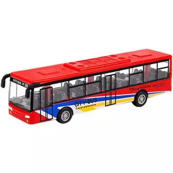 Отодвинуть школьный автобус Городской автобус Игрушечные колеса на автобусе Грузовики с задним приводом на трении Подарок на день рождения Size:15*4*3cm красный