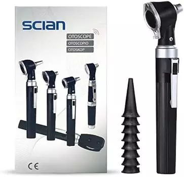 Отоскоп с подсветкой, детектор ушных инфекций, карманный набор для осмотра ушей с 3-кратным увеличительным стеклом и 8 насадками для зеркал