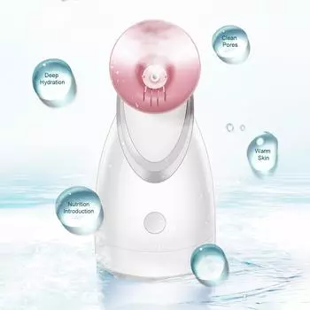 Отпариватель для лица Большой туман Нано-спрей Глубокое увлажнение Очистка пор Питание Введение Теплая кожа US Plug