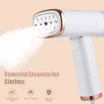 Отпариватель для одежды 1000 Вт Мощный складной ручной отпариватель для одежды и тканей 120 мл US Plug белый