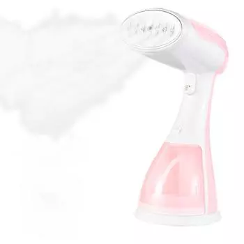 Отпариватель для одежды 1500 Вт 2 в 1 для удаления складок на ткани и утюг для одежды 35 с, быстрый нагрев, 300 мл EU розовый