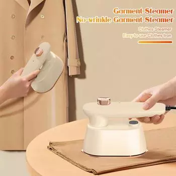 Отпариватель для одежды с интеллектуальным термостатом, защита от перегрева, удаление складок, портативный дорожный утюг с функцией пара US Plug абрикосовый