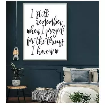 Отпечатки на холсте с цитатами, черно-белая настенная картина, постер с молитвой, художественная живопись, домашнее украшение в деревенском стиле, декор для фермерского дома, вдохновляющий 21cm30cm NoFrame