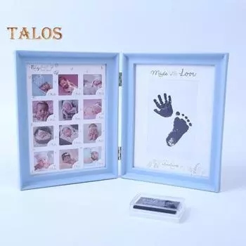 Отпечаток руки младенца, отпечаток руки первого года, картина «сделай сам», семейная фоторамка на память, живой город, модный домашний декор розовый