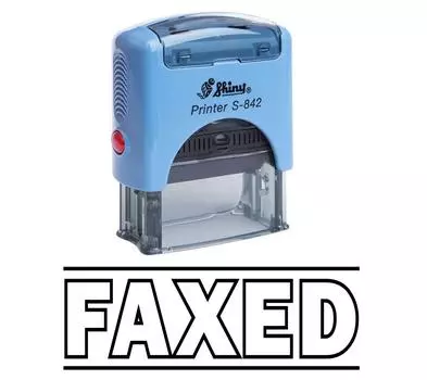 ОТПРАВКА ПО ФАКСУ Самостоятельная чернильная резиновая печать Офисная стационарная изготовленная на заказ блестящая печать Impression Area 14 mm x 38 mm красный