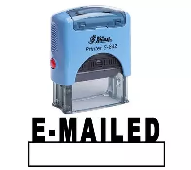 ОТПРАВКА ПО ЭЛЕКТРОННОЙ ПОЧТЕ Самоклеящаяся резиновая печать на заказ Блестящая офисная стационарная печать Impression Area 14 mm x 38 mm красный