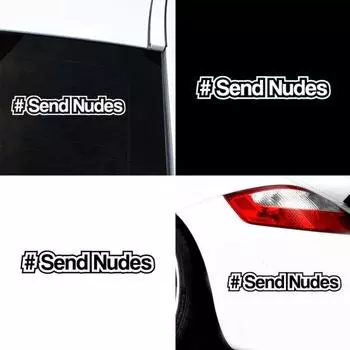 Отправьте обнаженные забавные буквы, автомобиль, кузов, окно, светоотражающие наклейки, наклейка, декор чёрный