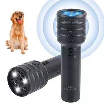 Отпугиватель домашних собак, ультразвуковое устройство для дрессировки собак, перезаряжаемое устройство для защиты от лая собак, светодиодный фонарик для самообороны
