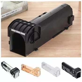 Отпугиватель грызунов Ловушка для грызунов Борьба с вредителями Самоблокирующаяся мышеловка Многоразовая для дома прозрачный/чёрный