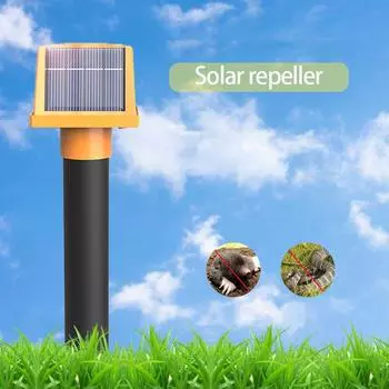 Отпугиватель кротов на солнечной энергии, звуковой отпугиватель кротов, шипы, отпугиватель змей, мышей, IP66, водонепроницаемый для оранжевый