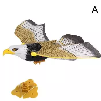 Отпугиватель летающих птиц, имитация электроники, световой репеллент Eagle, подвесная птица, музыка и свет C6H7 eagle-One-size