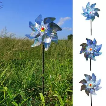 Отпугиватель птиц, спиннер, многоразовый, сверкающий, съемный, красочный, простой в установке, отпугиватель птиц, светоотражающий вертушка для домашних животных, птицы A