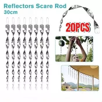 Отпугиватель птиц, светоотражающие стержни, 6-16 шт., отпугиватель птиц для сада и двора, подвесной, защитный, отпугивающий, ветровой спиральный стержень 2PCS