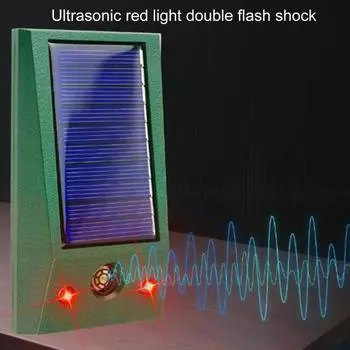 Отпугиватель животных 500 мАч, ультразвуковой перезаряжаемый на солнечной энергии, IP58, водонепроницаемый, с двойным миганием, светодиодный светильник, отпугивает животных, регулируемый механизм, репеллент для кошек зелёный