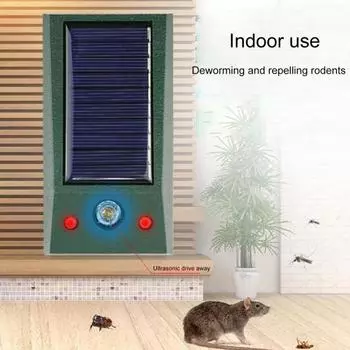 Отпугиватель животных на солнечной энергии, 500 мАч, ультразвуковой перезаряжаемый IP58, водонепроницаемый светодиодный светильник с двойным миганием