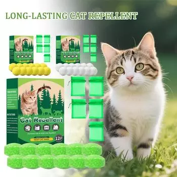 Отпугивающий мяч для кошек с кошачьей мятой, отпугивающий домашних животных, для уменьшения повреждений мебели, натуральные ингредиенты, 12 шт. One Size