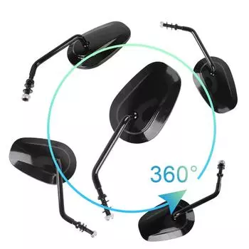 Отражатель боковые зеркала серебристый для XL 883 1200 аксессуары для мотоциклов 2 шт./пара зеркало заднего вида для мотоцикла черный