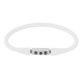 Отрицательный Ионный Баланс Энергии Браслет Мужчины Женщины Магнитная Терапия Силиконовый Спортивный Браслет для белый