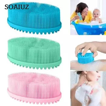 Отшелушивая мытье тела силикона щетки силикона тела силикона для отшелушивания кожи One Size розовый