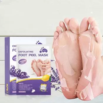 Отшелушивающая маска для ног с лавандой для удаления омертвевшей кожи, питания ног и отбеливания кожи 1 Pair