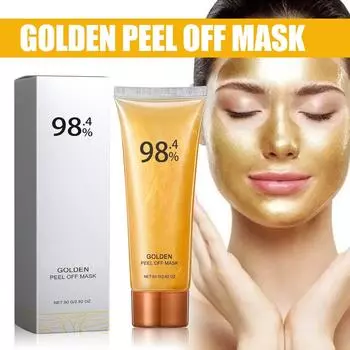 Отшелушивающая маска с золотой фольгой, Отшелушивающая маска, Коллагеновая маска, Отшелушивающая маска с содержанием золота 98,4%, Отшелушивающая маска от морщин белый